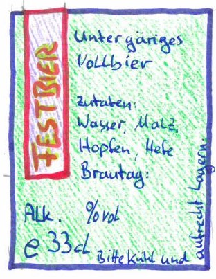 Halsetikett Festival Bier Bieretikett