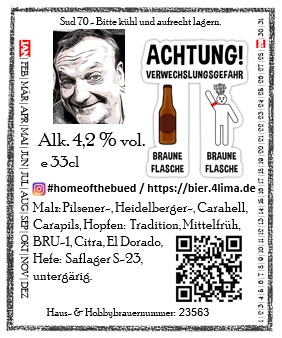 Rückenetikett Hopfenhell Bieretikett