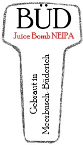 Halsetikett Juice Bomb NEIPA Bieretikett