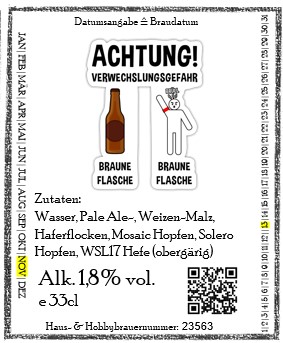 Rückenetikett Juice Bomb NEIPA Bieretikett