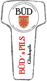 Halsetikett Büd Pils Bieretikett