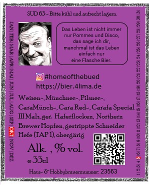 Rückenetikett Porter Weisse Bieretikett