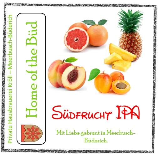 Bauchetikett Südfrucht IPA Bieretikett