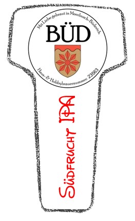 Halsetikett Südfrucht IPA Bieretikett